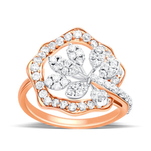 Blush Bloom silver ring