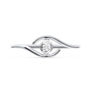 Luxurious Lab-Grown Diamond Gold Curve Ring