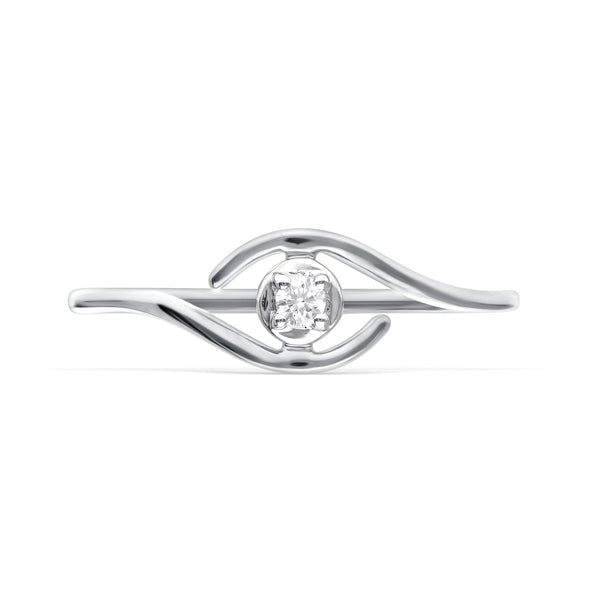 Luxurious Lab-Grown Diamond Gold Curve Ring