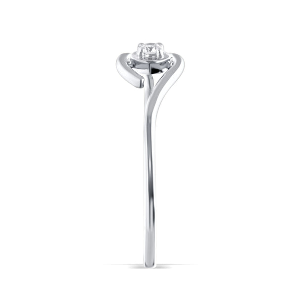 Luxurious Lab-Grown Diamond Gold Curve Ring
