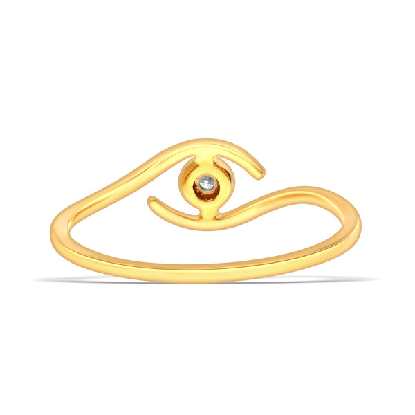 Luxurious Lab-Grown Diamond Gold Curve Ring