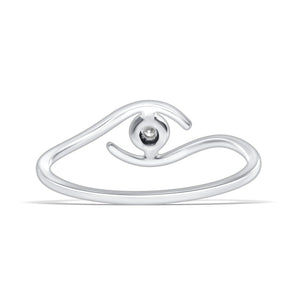 Luxurious Lab-Grown Diamond Gold Curve Ring