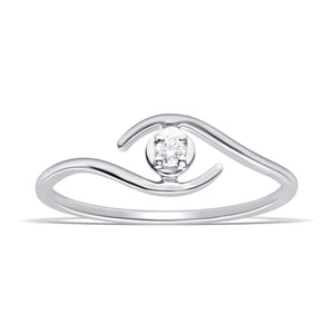 Luxurious Lab-Grown Diamond Gold Curve Ring