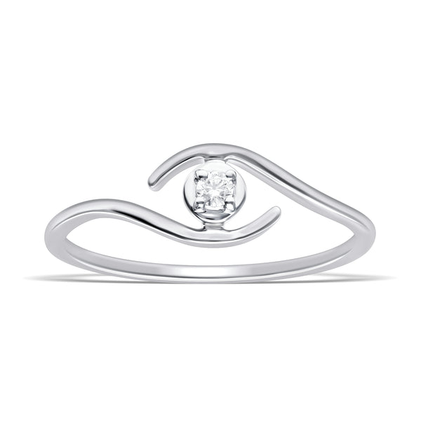 Luxurious Lab-Grown Diamond Gold Curve Ring