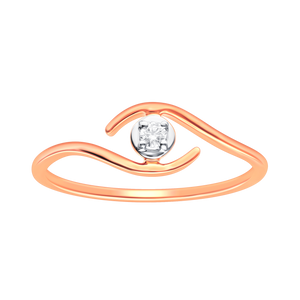 Luxurious Lab-Grown Diamond Gold Curve Ring