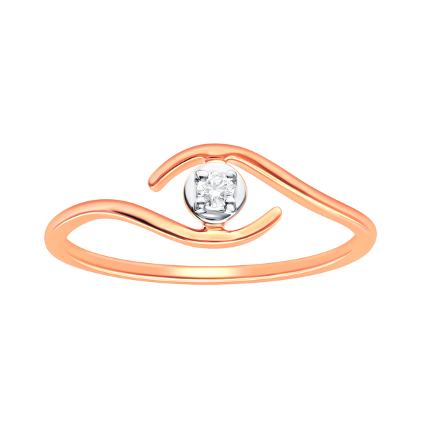 Luxurious Lab-Grown Diamond Gold Curve Ring