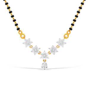 Elegant Floral Lab Diamond Mangalsutra