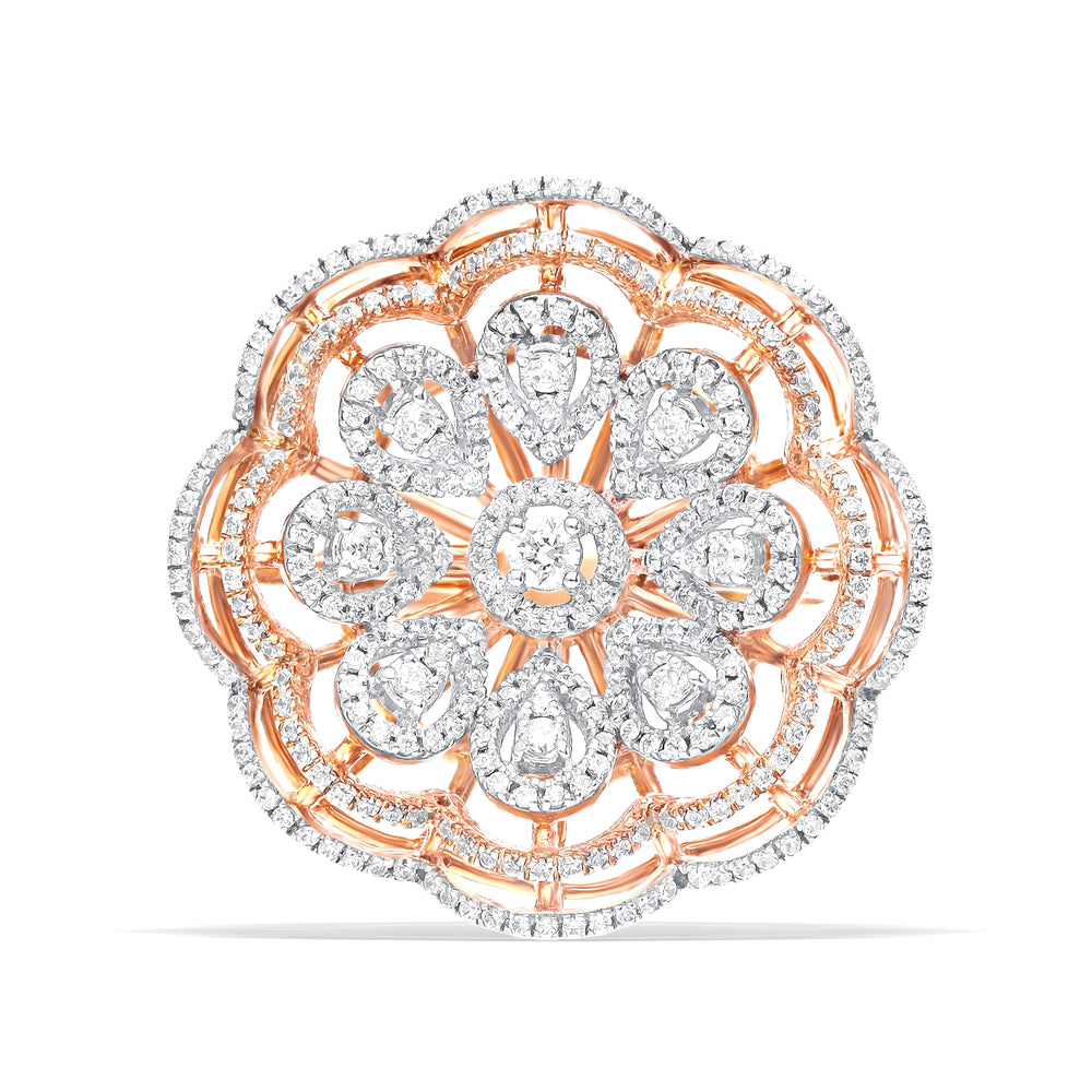 Exquisite Floral Statement Ring