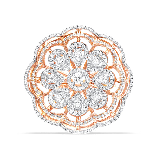 Exquisite Floral Statement Ring