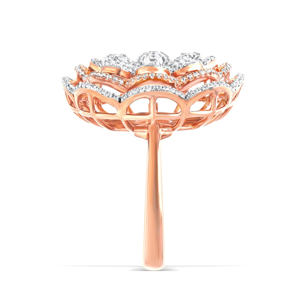Exquisite Floral Statement Ring