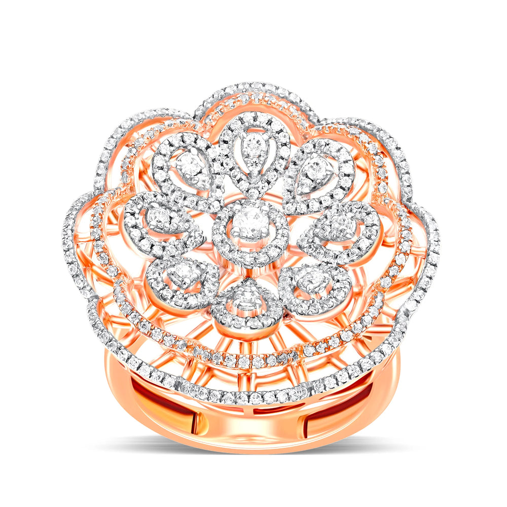 Exquisite Floral Statement Ring
