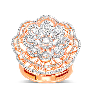 Exquisite Floral Statement Ring
