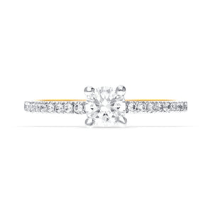 Elegant Silver Solitaire Diamond Ring