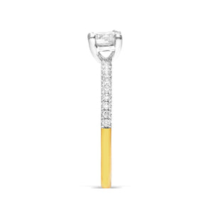 Elegant Silver Solitaire Diamond Ring