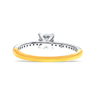 Elegant Silver Solitaire Diamond Ring
