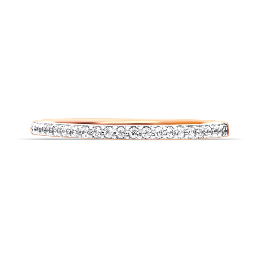 Elegant Silver Diamond Stacking Ring