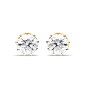 Golden Aura Solitaire Earrings