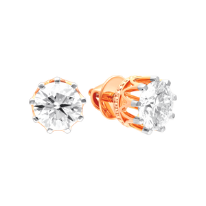 Golden Aura Solitaire Earrings