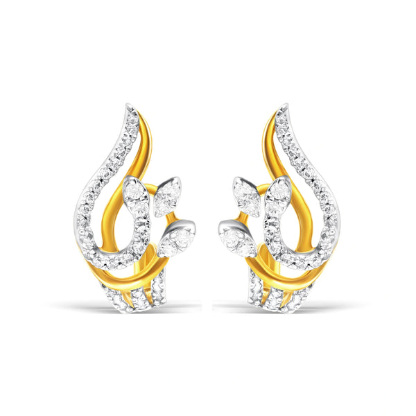 Graceful Spiral Silver Hoops