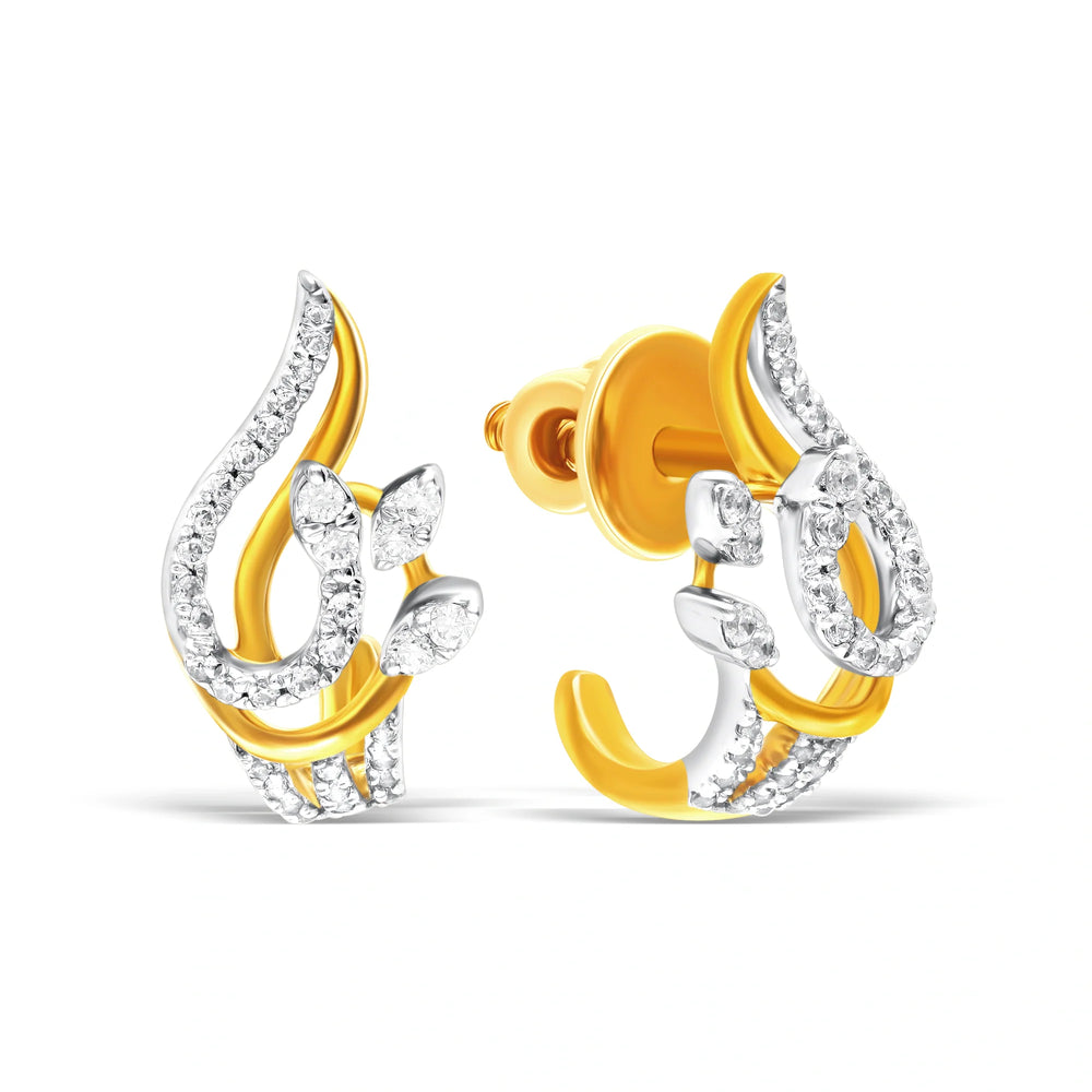 Graceful Spiral Silver Hoops