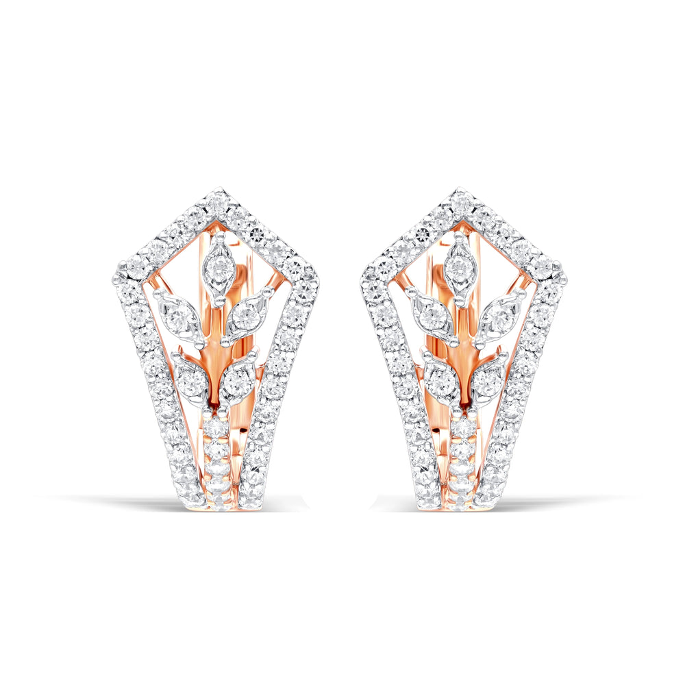 Exquisite Leaf Hoop Earrings