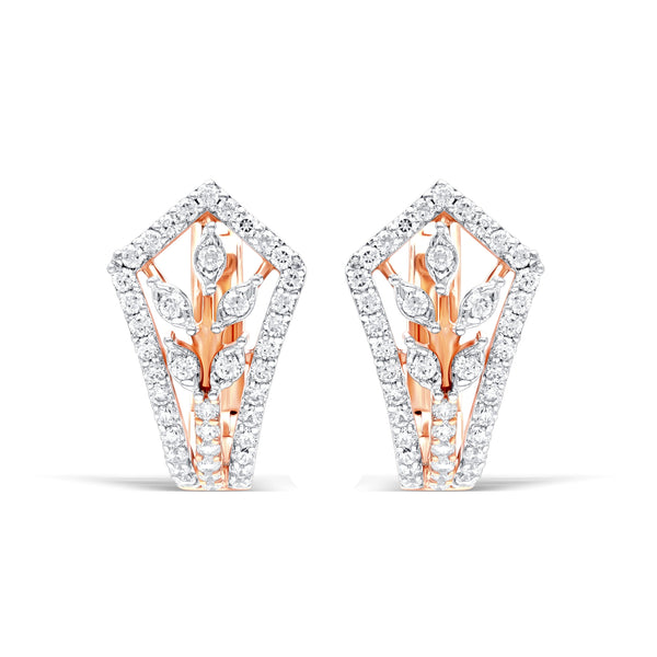 Exquisite Leaf Hoop Earrings