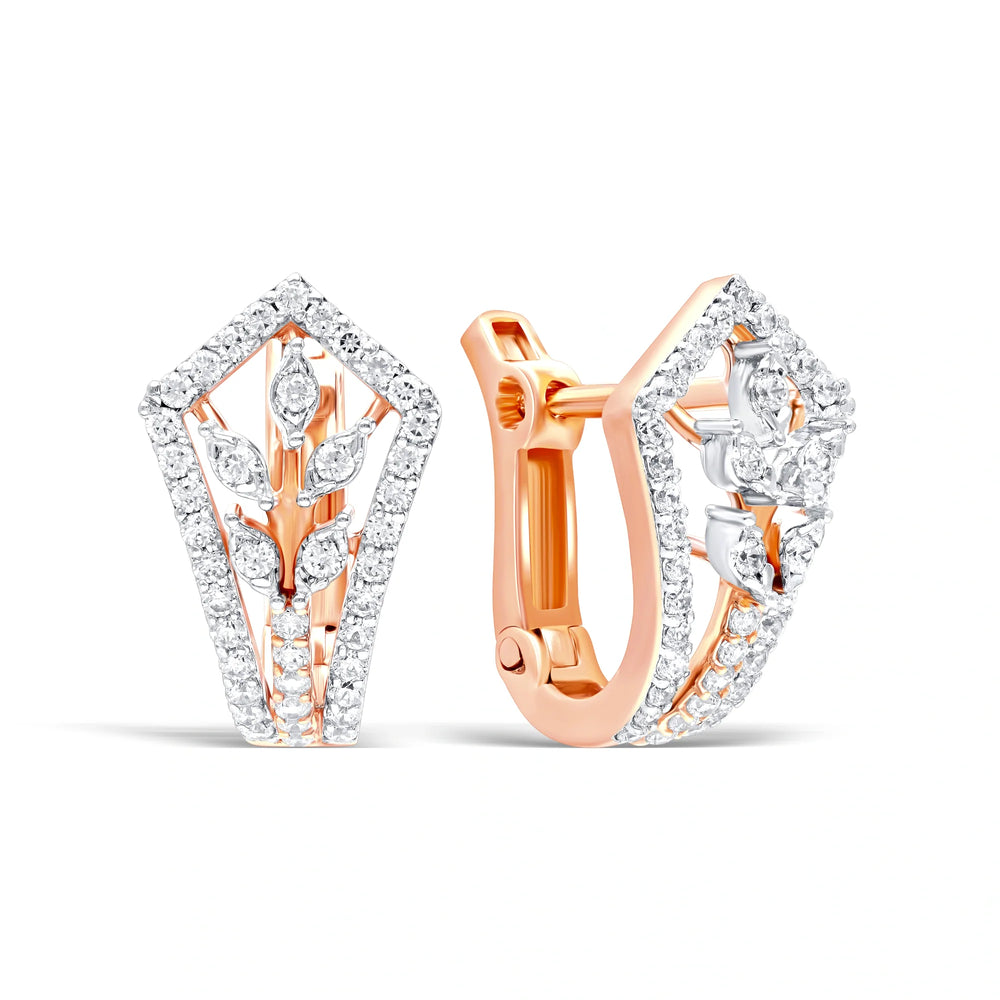 Exquisite Leaf Hoop Earrings