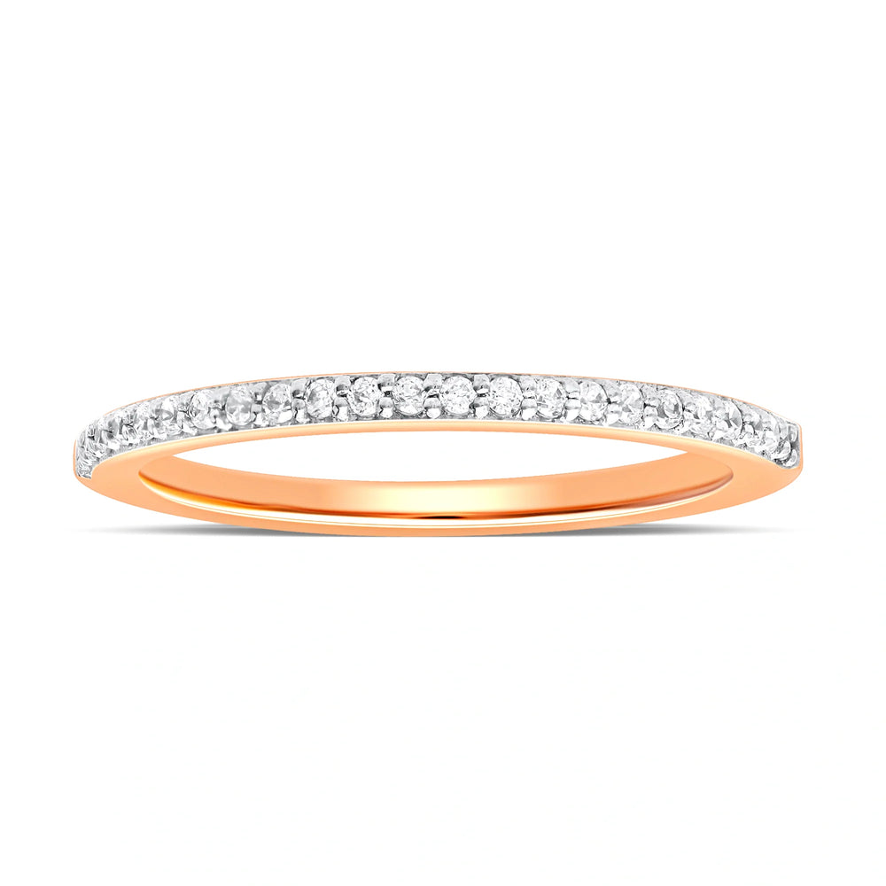 Elegant Silver Diamond Stacking Ring