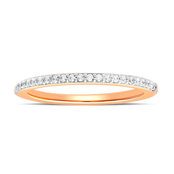 Elegant Silver Diamond Stacking Ring