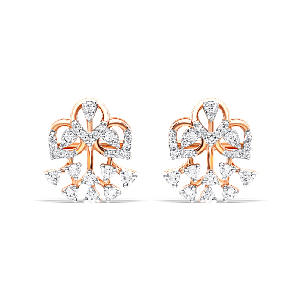 Dazzling Floral Cluster Earrings