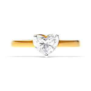 Heart of Gold Diamond Ring
