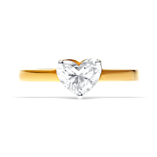 Heart of Gold Diamond Ring