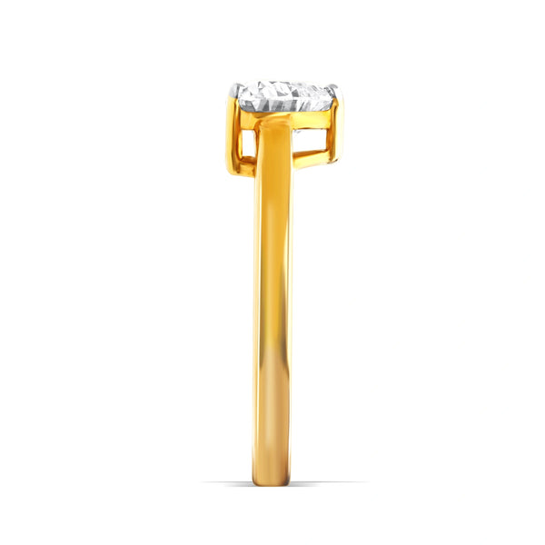 Heart of Gold Diamond Ring