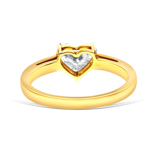 Heart of Gold Diamond Ring
