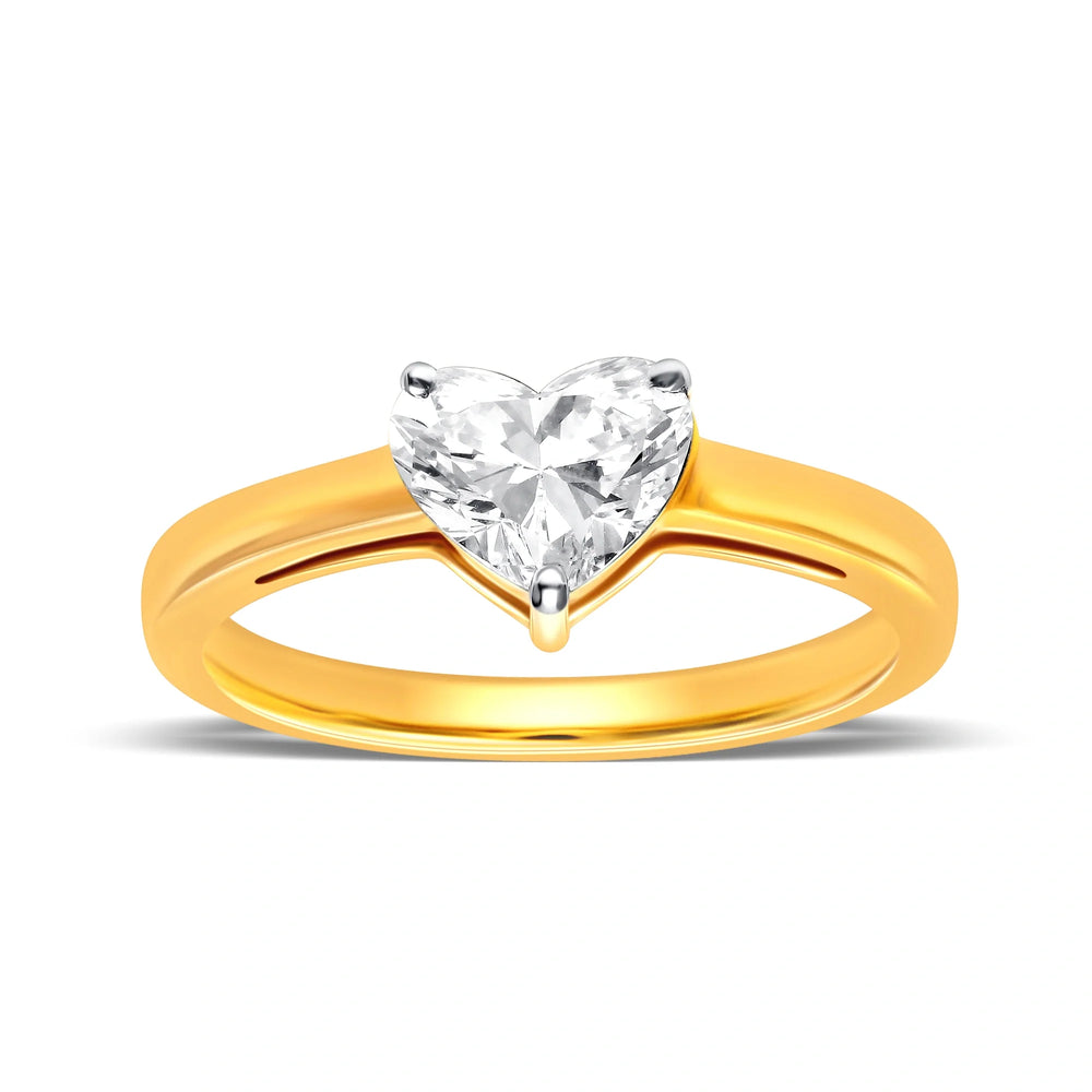 Heart of Gold Diamond Ring