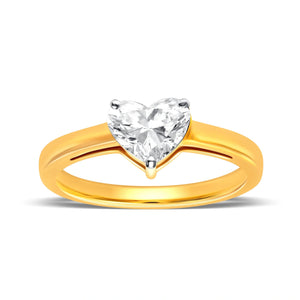 Heart of Gold Diamond Ring