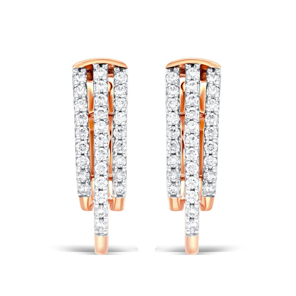 Elegant Multi-Chain Silver Earrings