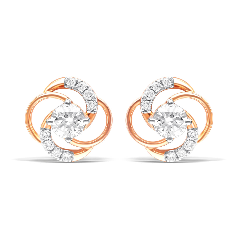 Petal Twist Diamond Earrings