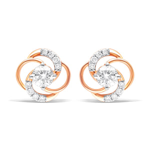 Petal Twist Diamond Earrings