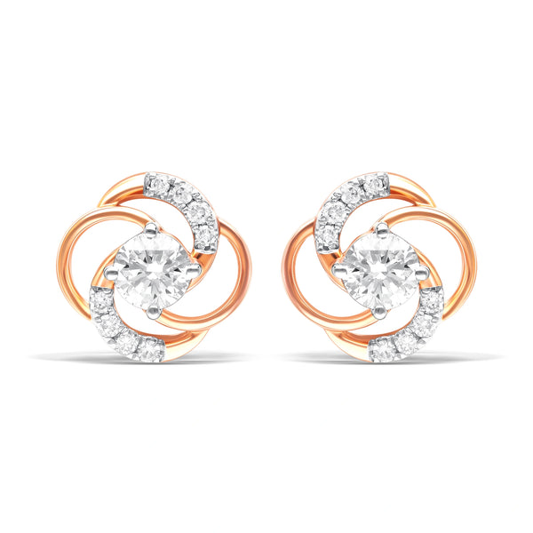 Petal Twist Diamond Earrings