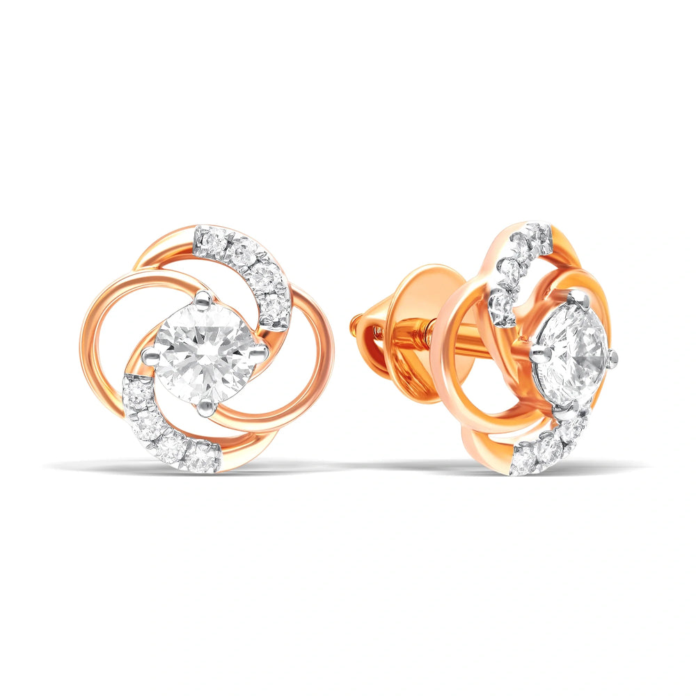 Petal Twist Diamond Earrings