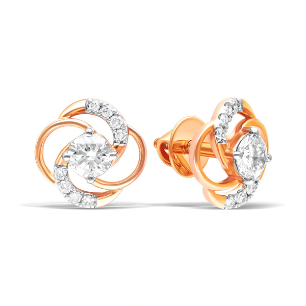Petal Twist Diamond Earrings