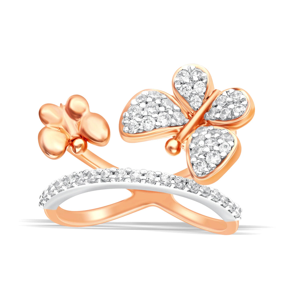 Nature-Inspired Silver Butterfly Ring