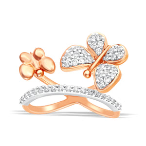 Nature-Inspired Silver Butterfly Ring