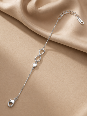 Infinity Heart Silver Bracelet