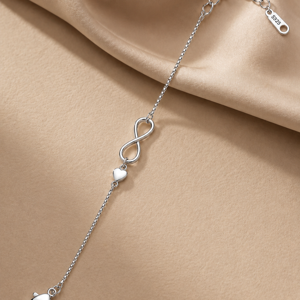 Infinity Heart Silver Bracelet