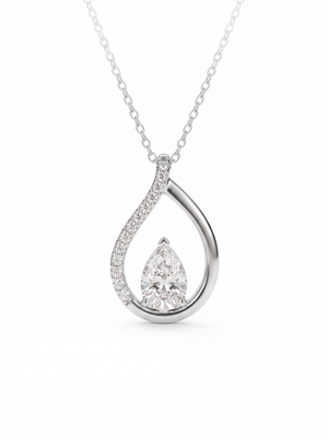 Ethereal Dew  Pear Teardrop Pendant
