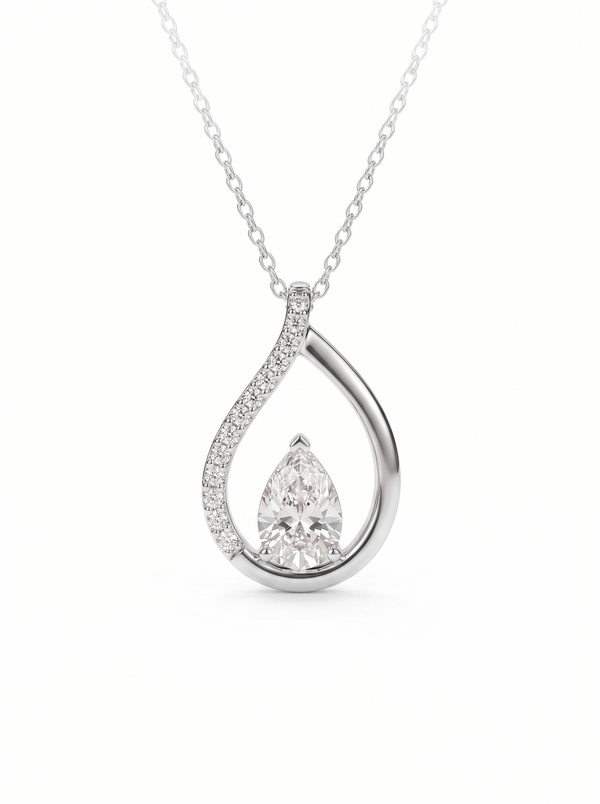 Ethereal Dew  Pear Teardrop Pendant