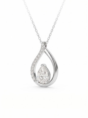 Ethereal Dew  Pear Teardrop Pendant