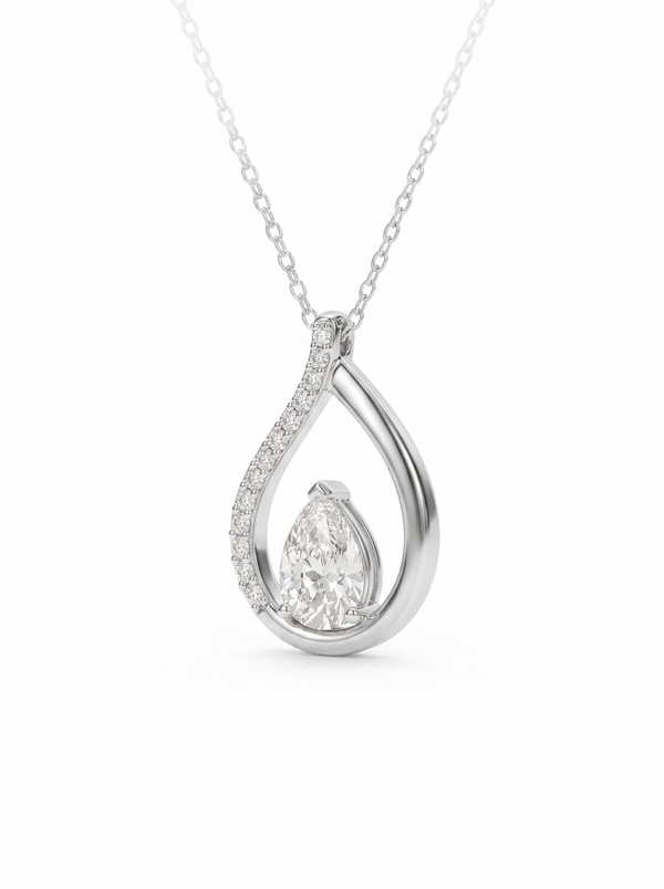 Ethereal Dew  Pear Teardrop Pendant